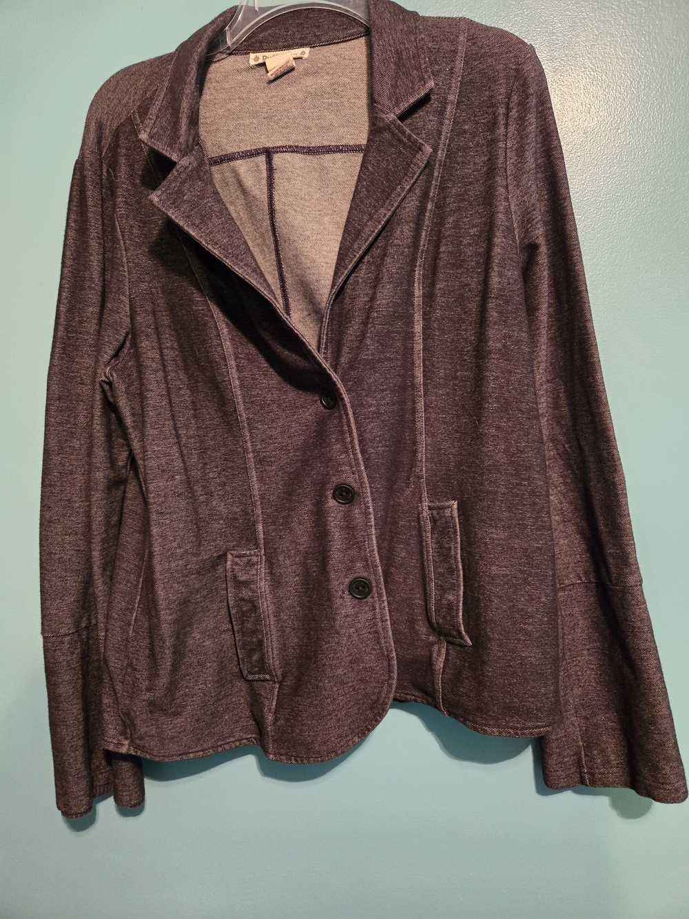 Dark Gray Heathered Suit Jacket Women's Large